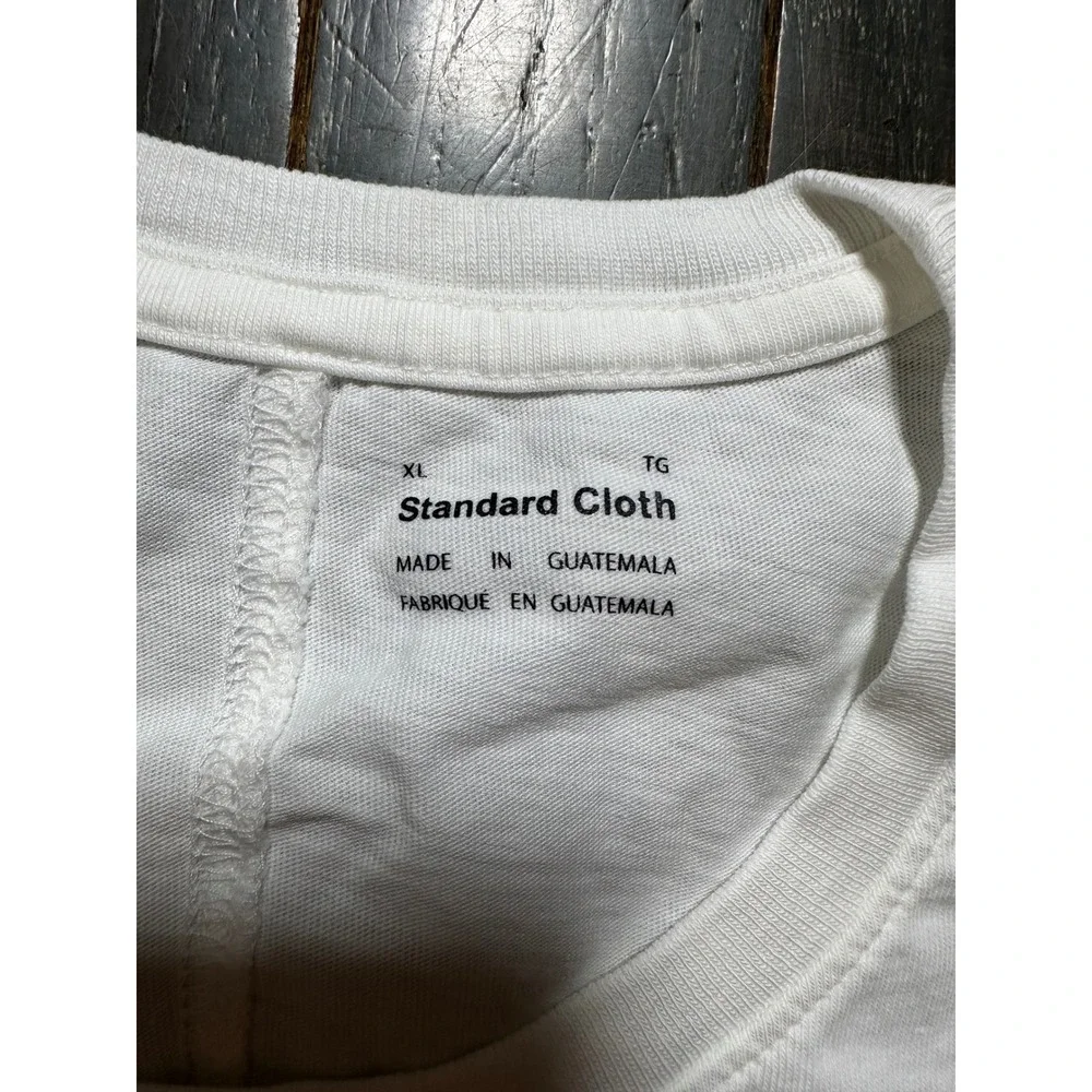Standard Cloth White Cotton Muscle Tee Sleeveless T-Shirt